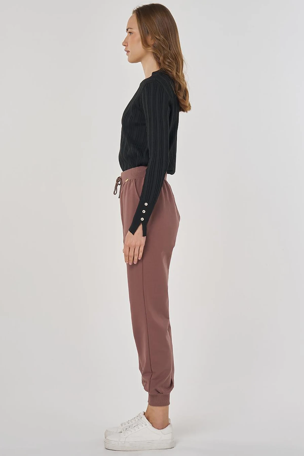 Drawstring Jogger Pants Brown