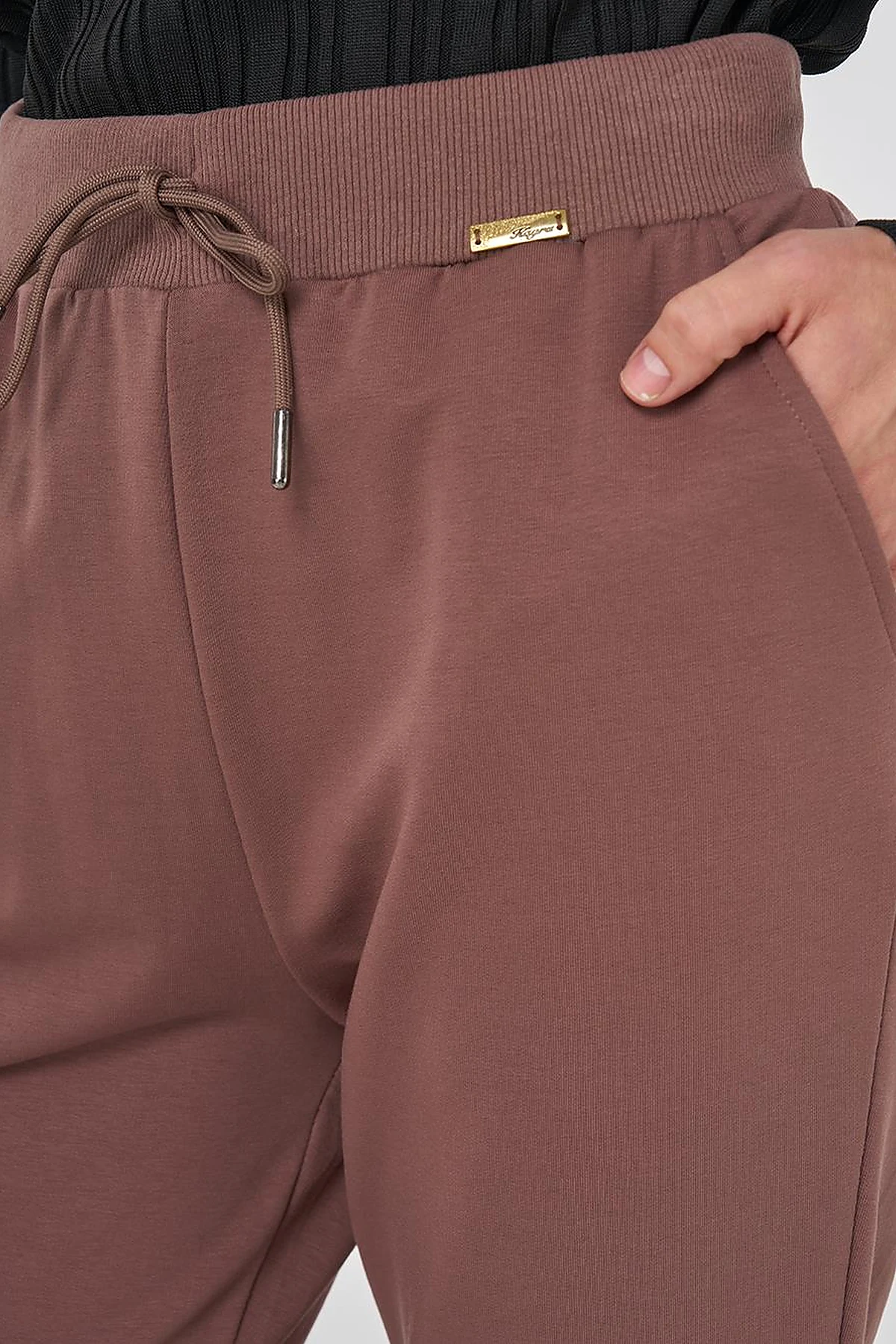 Drawstring Jogger Pants Brown