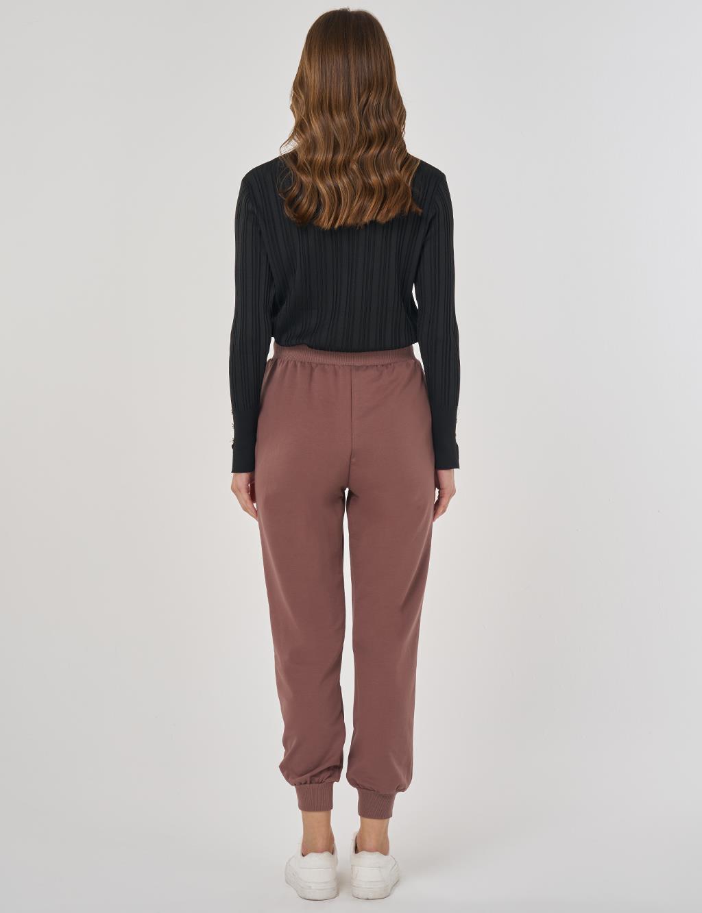 Bağcıklı Jogger Pantolon Kahve 