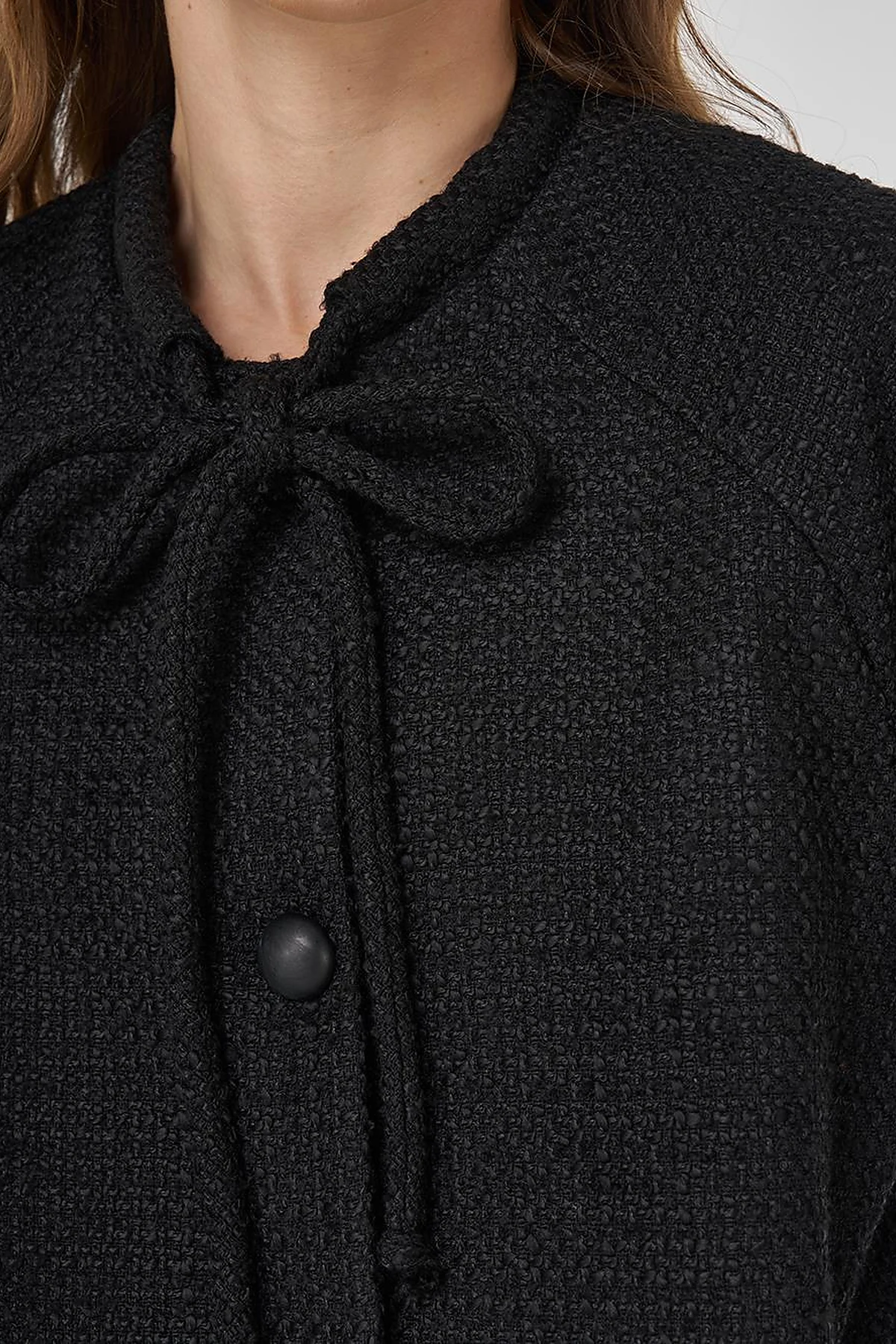 Skirted Tweed Set Black