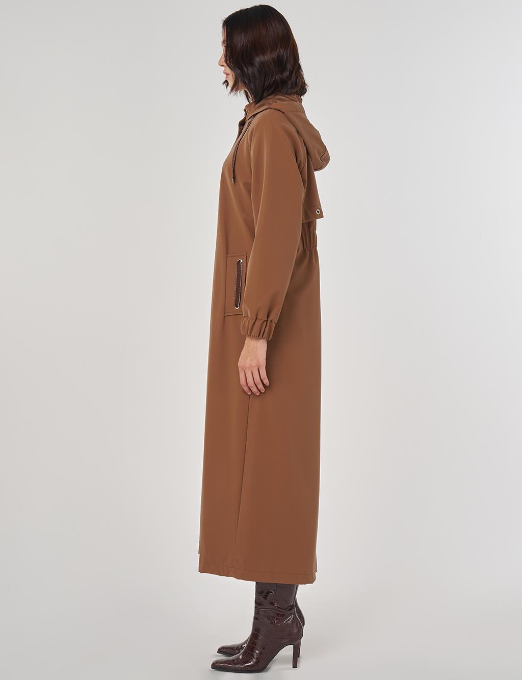 Dik Yaka Pardesü Sütlü Kahve 