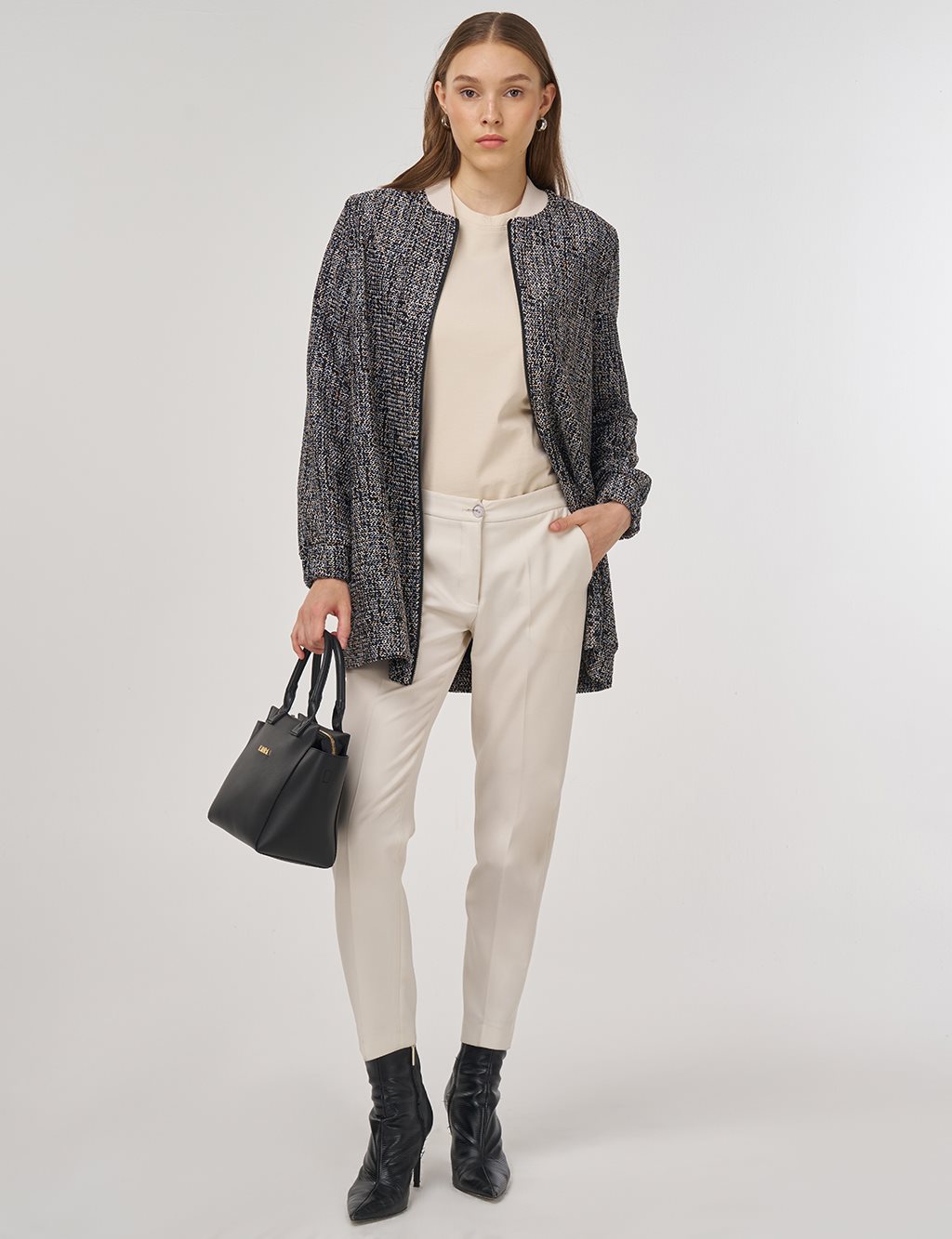 College Collar Jacket Cream