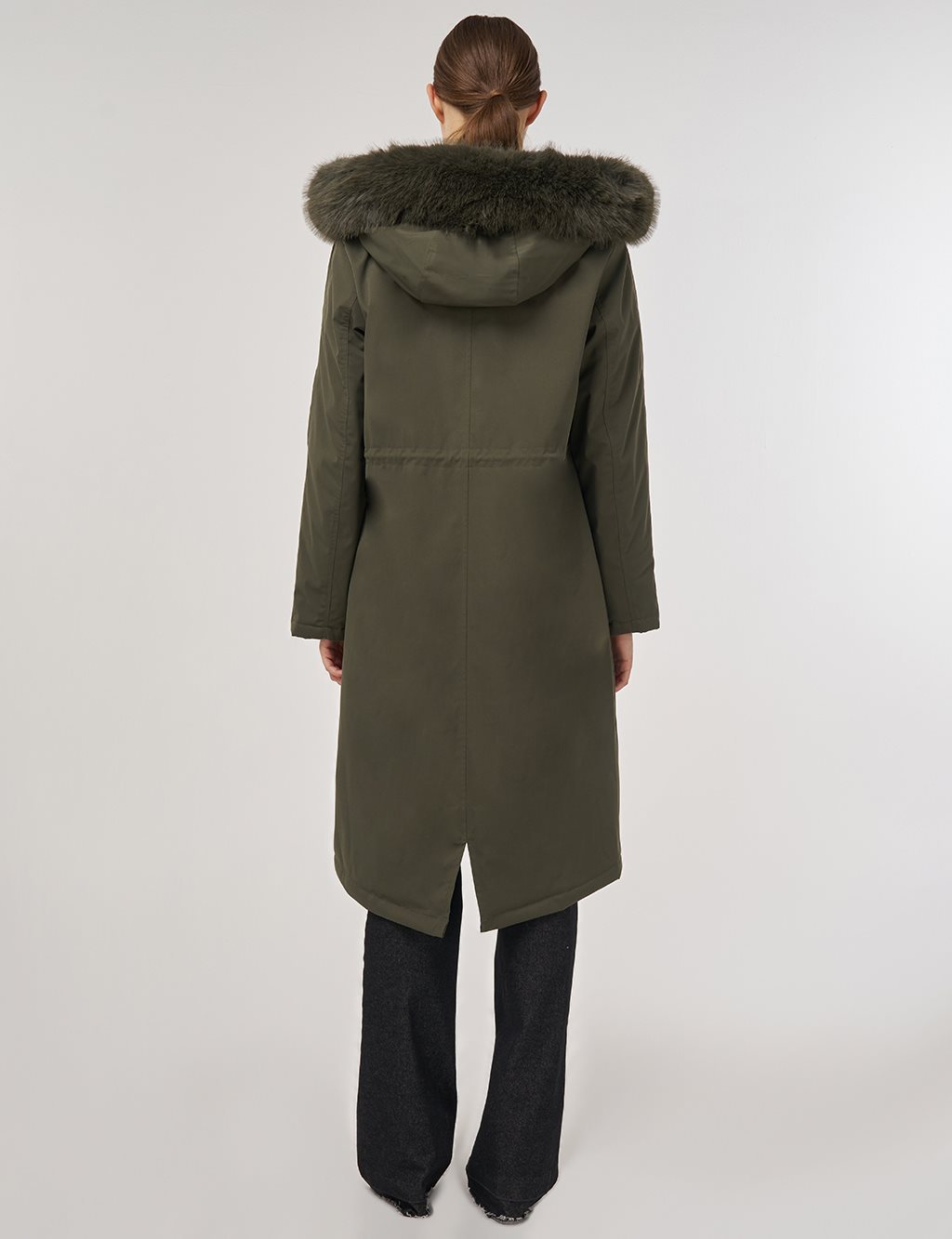 Cep Detaylı Anorak Mont Haki 