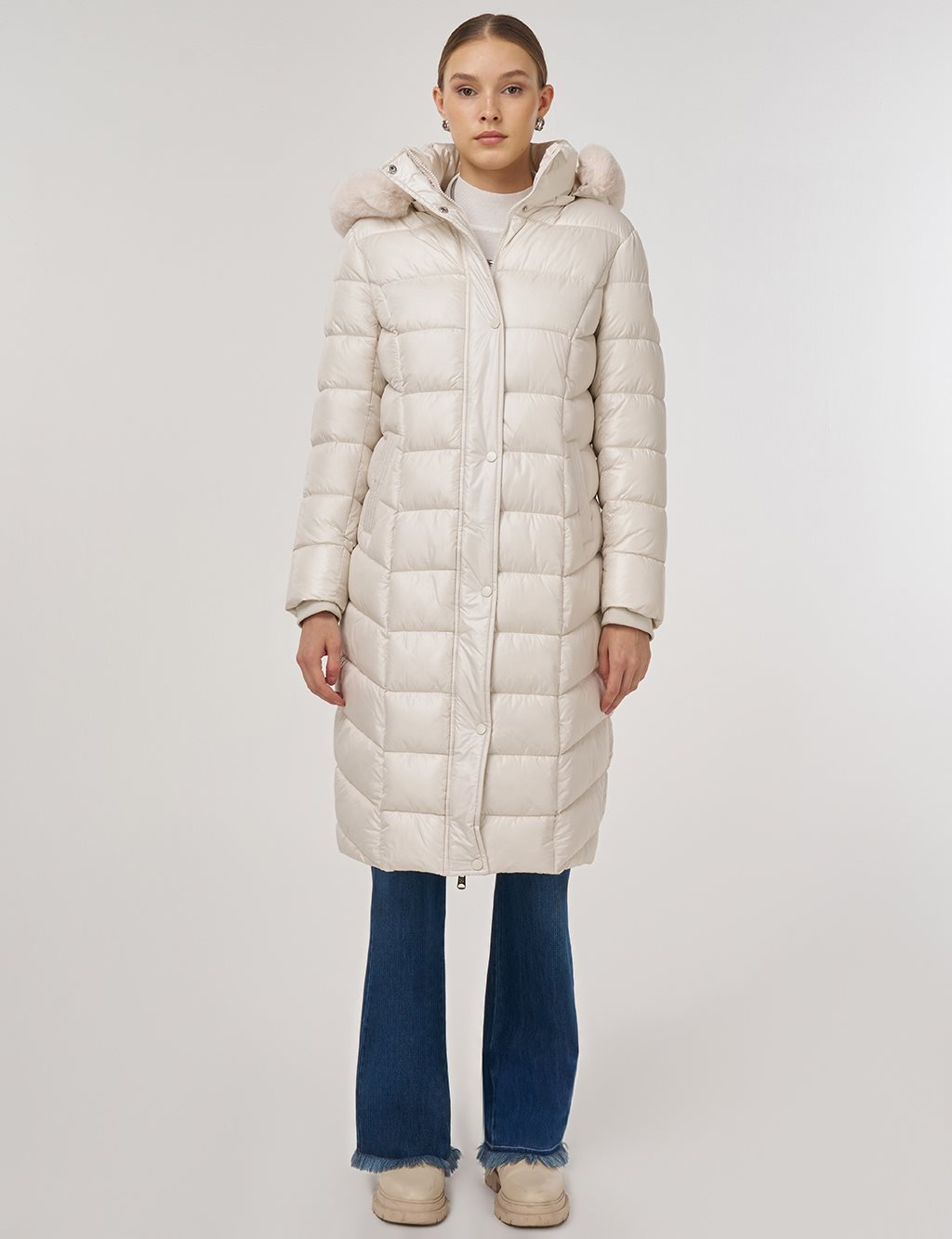 Logo Detaylı Anorak Mont Taş 