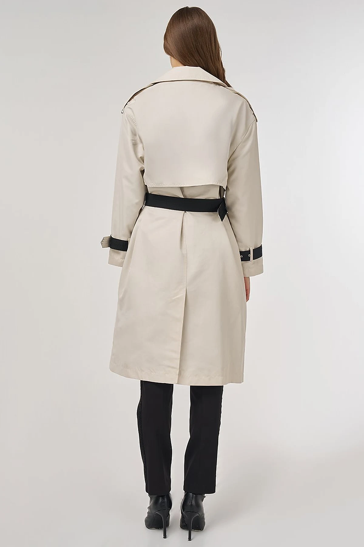 Epaulet Detailed Trench Coat Stone