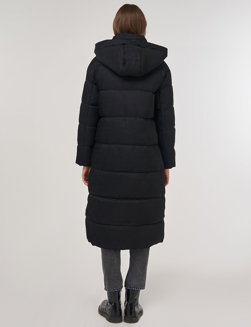 Zipper-Closure Anorak Jacket Black 