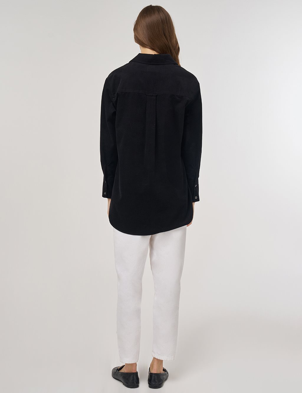 Velvet Tunic with Chain Detail Black