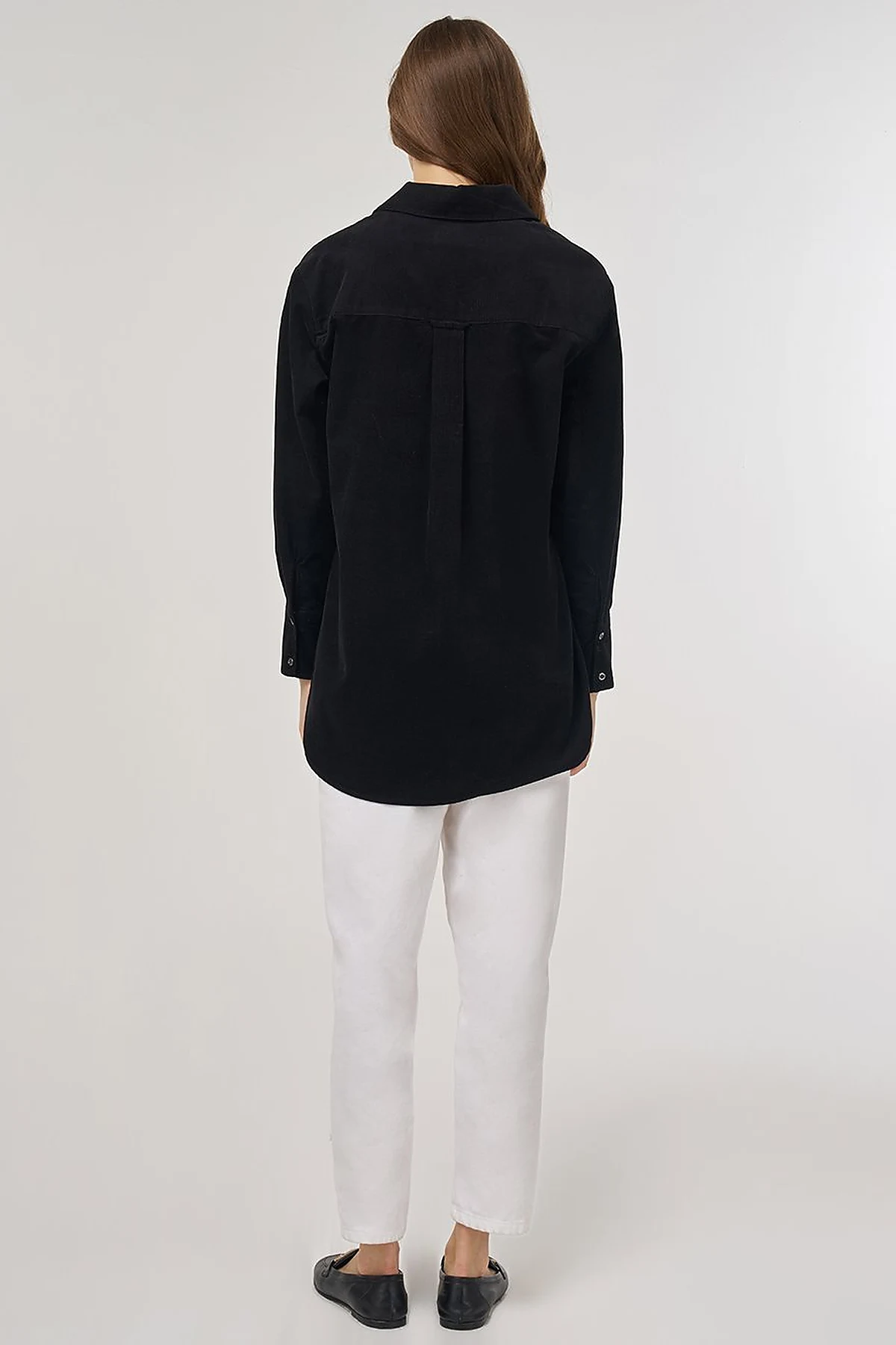 Velvet Tunic with Chain Detail Black