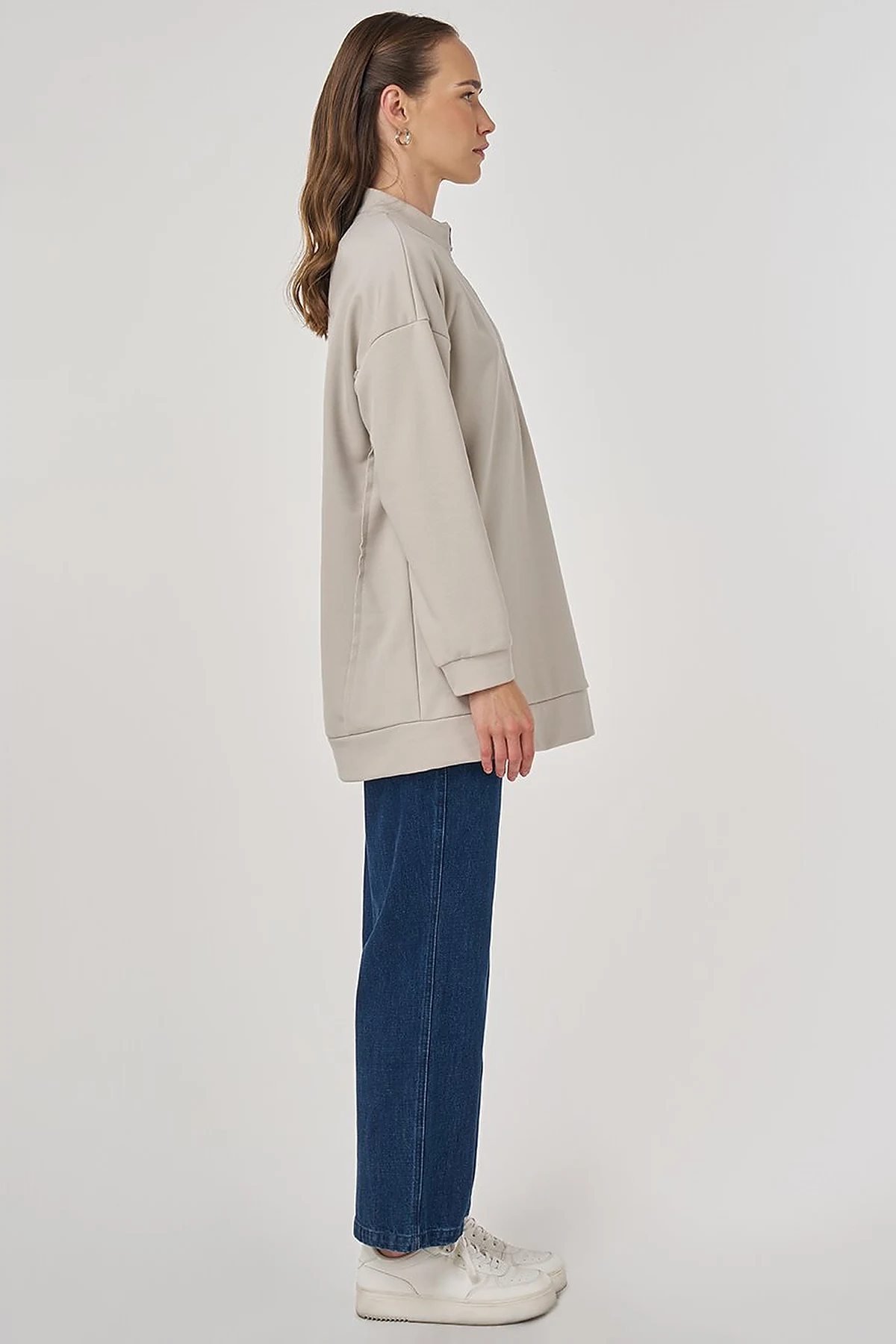 Hotfix Printed Three-Thread Sweatshirt Grey