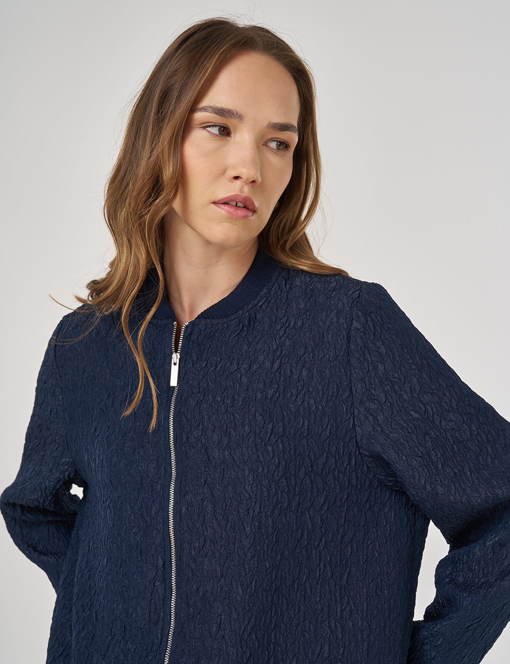 Jakarlı Etekli Takım Lacivert 