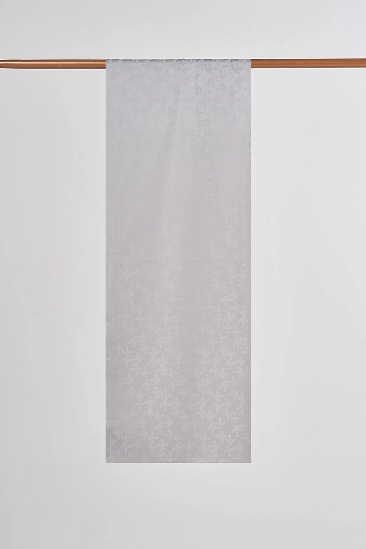 Jacquard Shawl with Logo Detail Silver