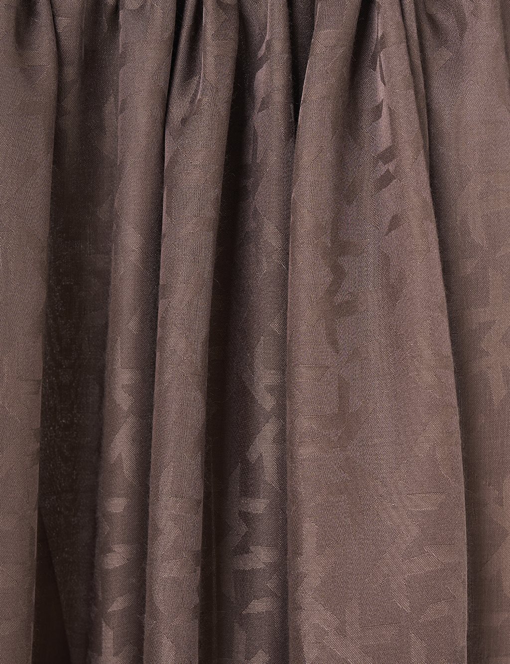 Jacquard Shawl with Logo Detail Bitter Brown