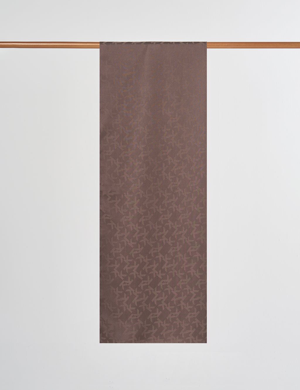 Jacquard Shawl with Logo Detail Bitter Brown