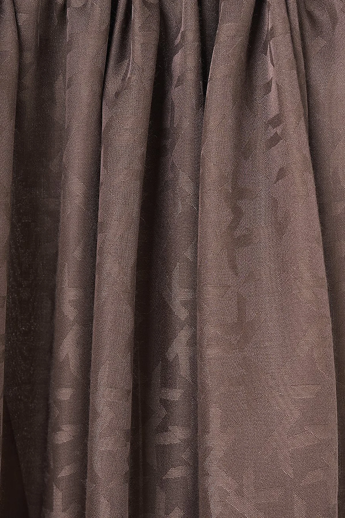 Jacquard Shawl with Logo Detail Bitter Brown