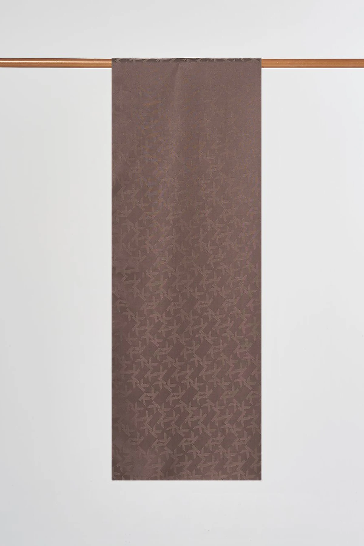 Jacquard Shawl with Logo Detail Bitter Brown