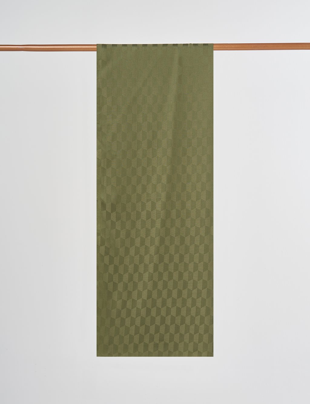 Cocoon Pattern Jacquard-Woven Shawl Khaki