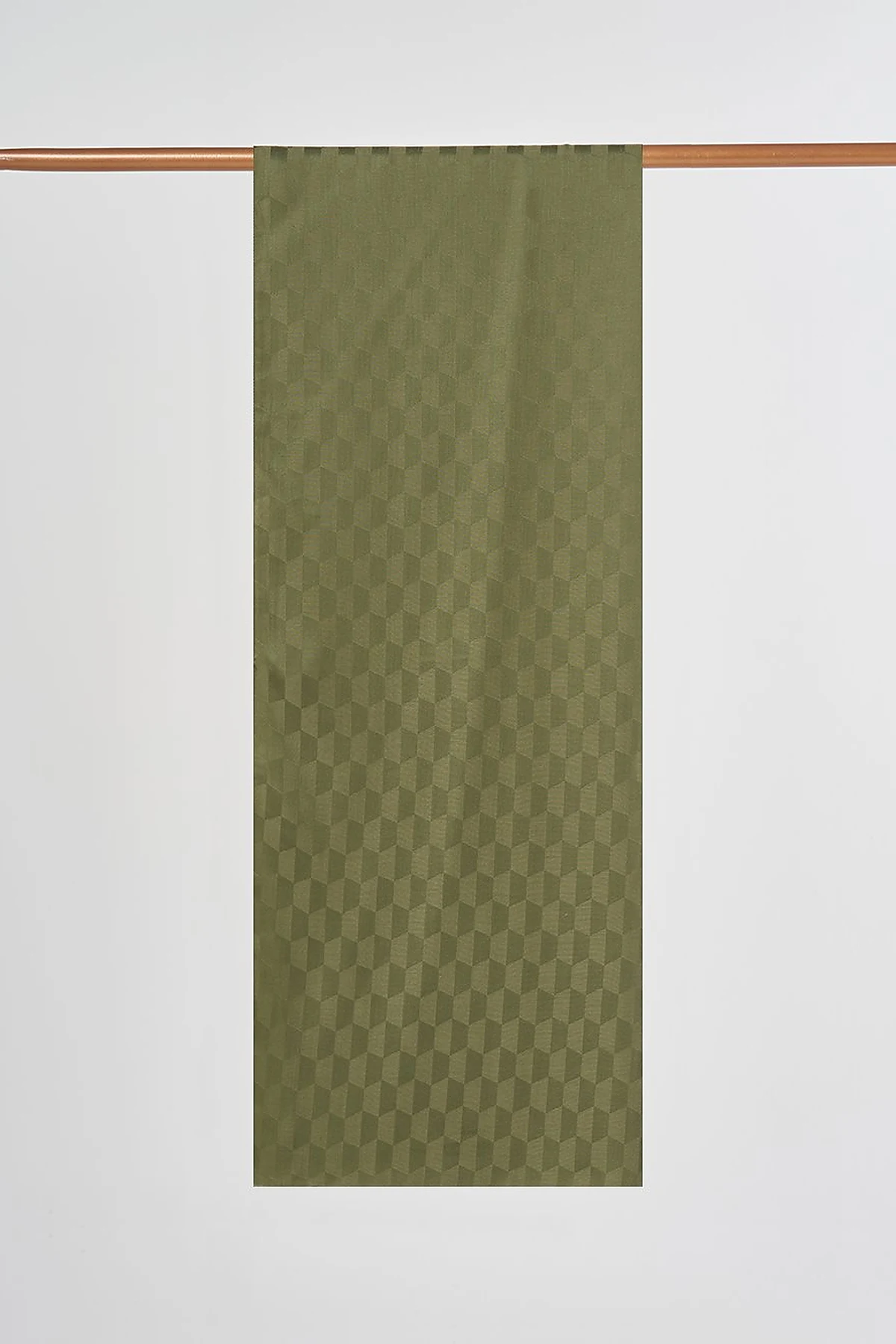 Cocoon Pattern Jacquard-Woven Shawl Khaki