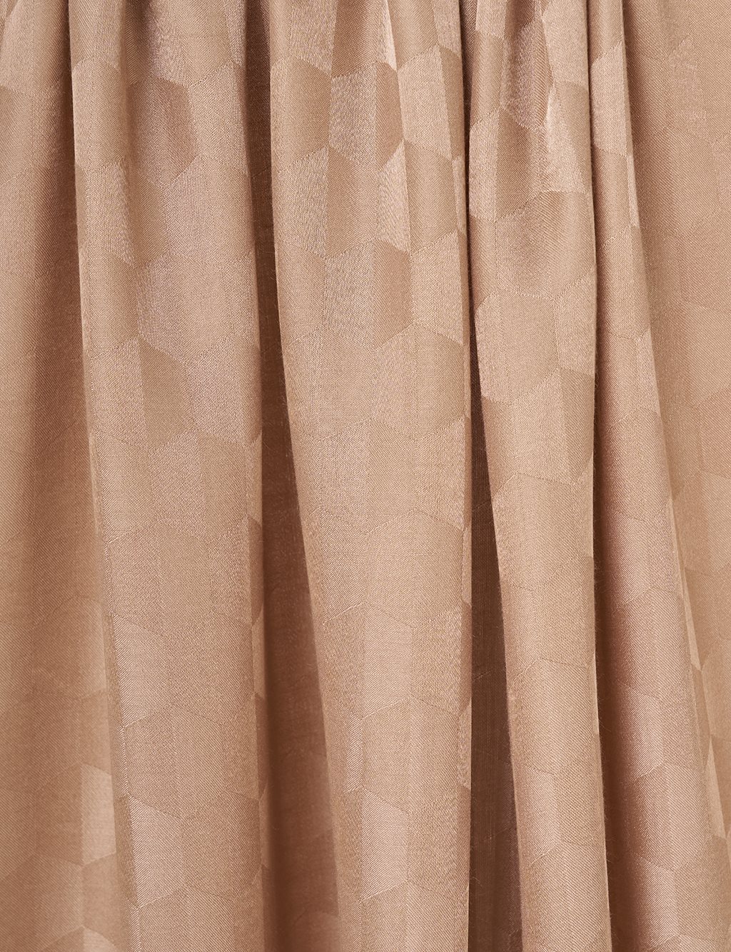 Koza Desen Jakarlı Dokuma Şal Açık Kahve 