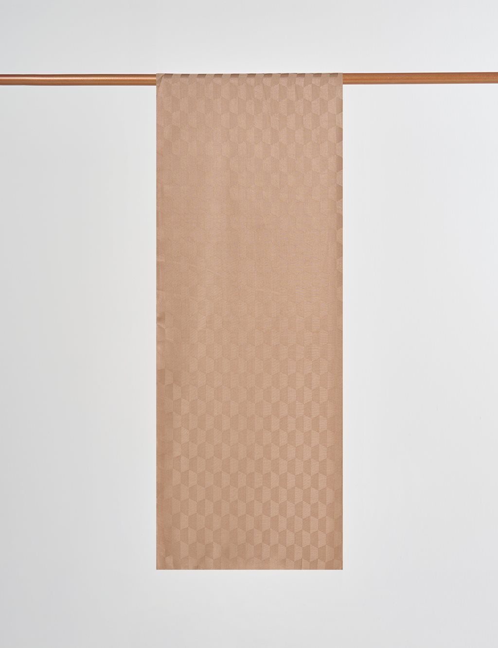 Koza Desen Jakarlı Dokuma Şal Açık Kahve 