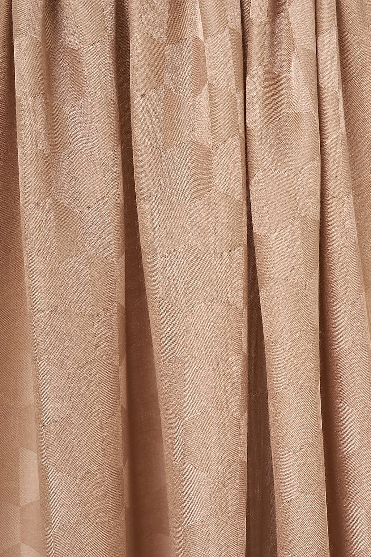 Cocoon Pattern Jacquard-Woven Shawl Light Brown