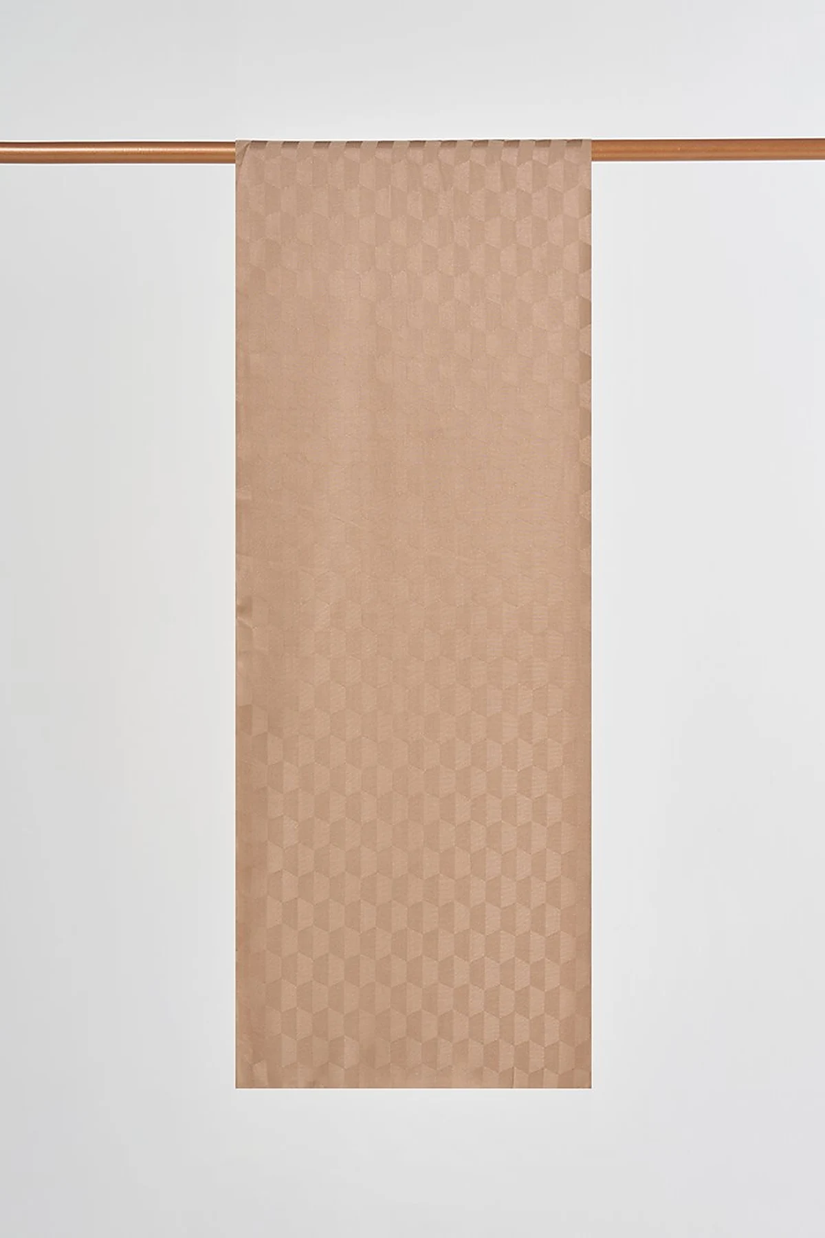 Cocoon Pattern Jacquard-Woven Shawl Light Brown