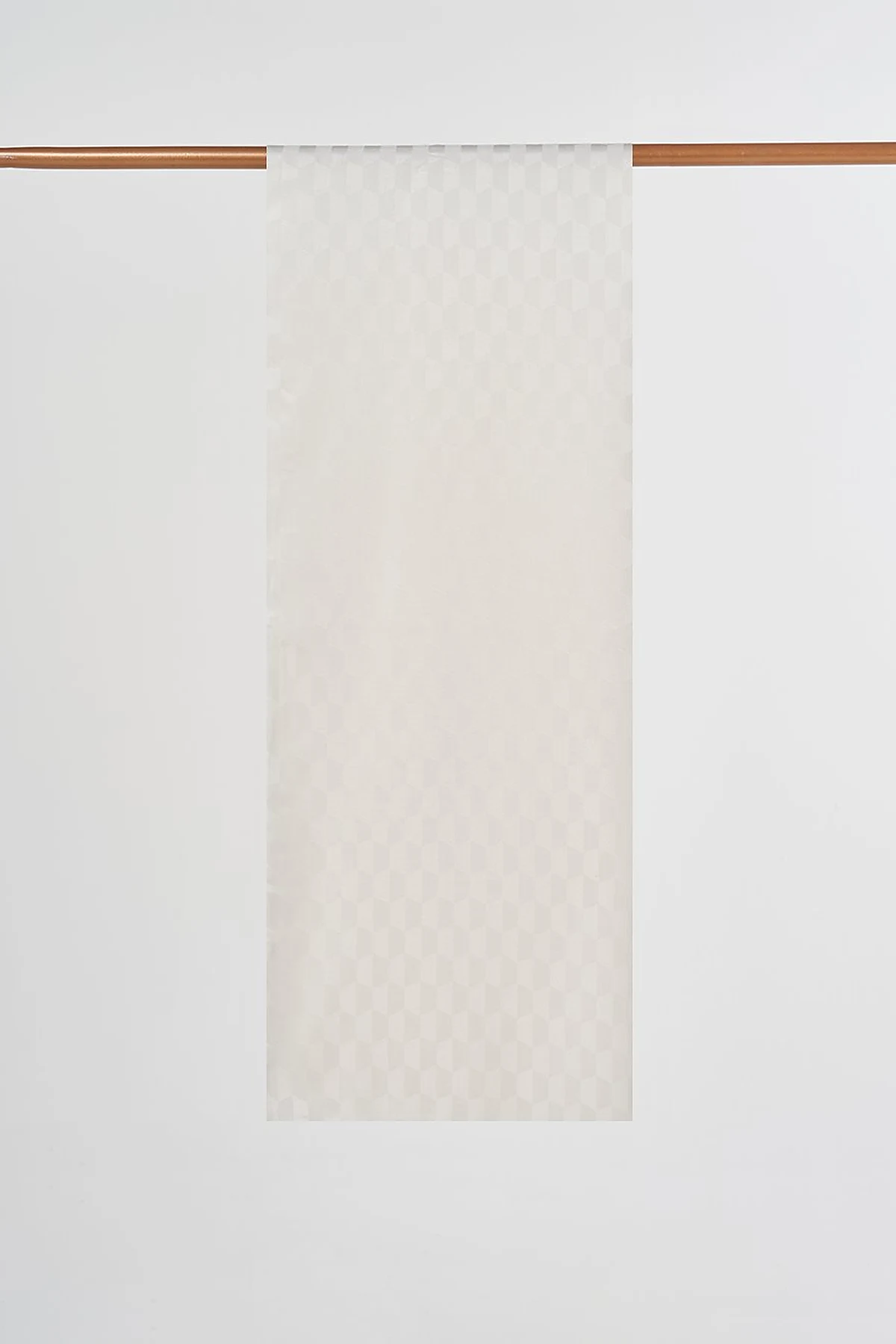 Cocoon Pattern Jacquard-Woven Shawl Ecru