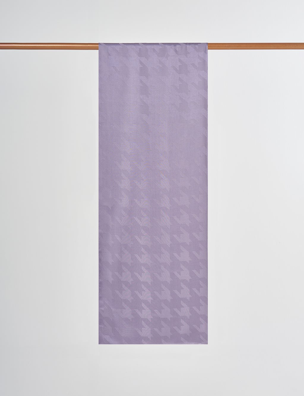 Hound's Foot Jacquard-Woven Shawl Lilac