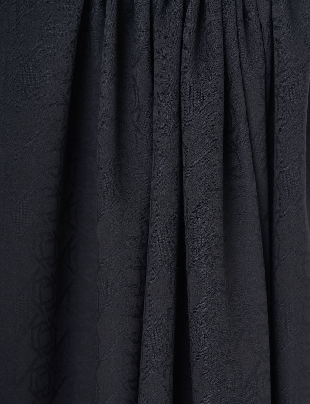 Viscose Shawl with Cross Logo in Black