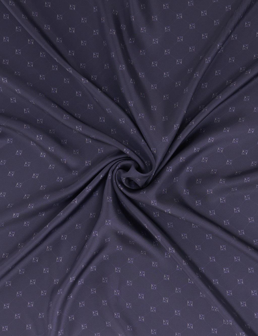 Cross Kayra Logo Silk Scarf Navy Blue