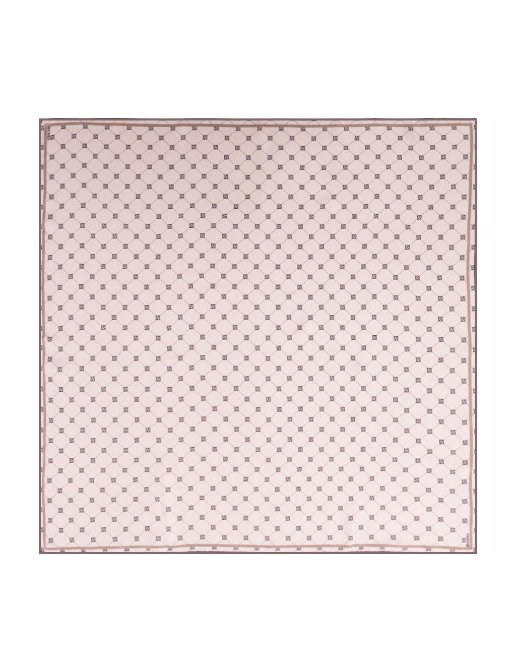 Çapraz Kayra Logolu İpek Eşarp Taş