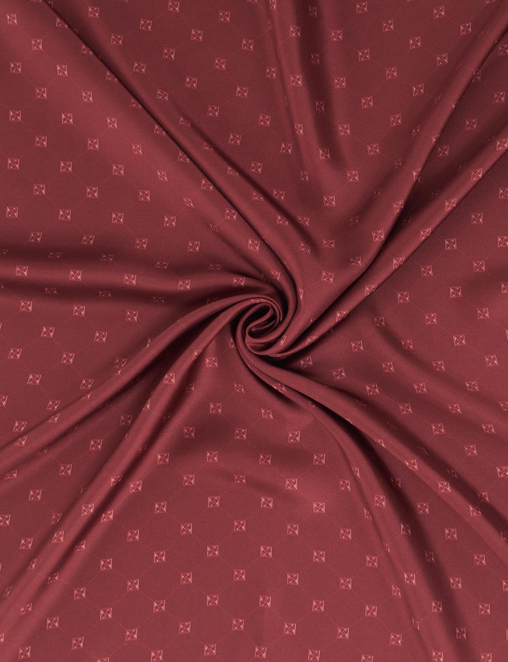 Cross Kayra Logo Silk Scarf Burgundy