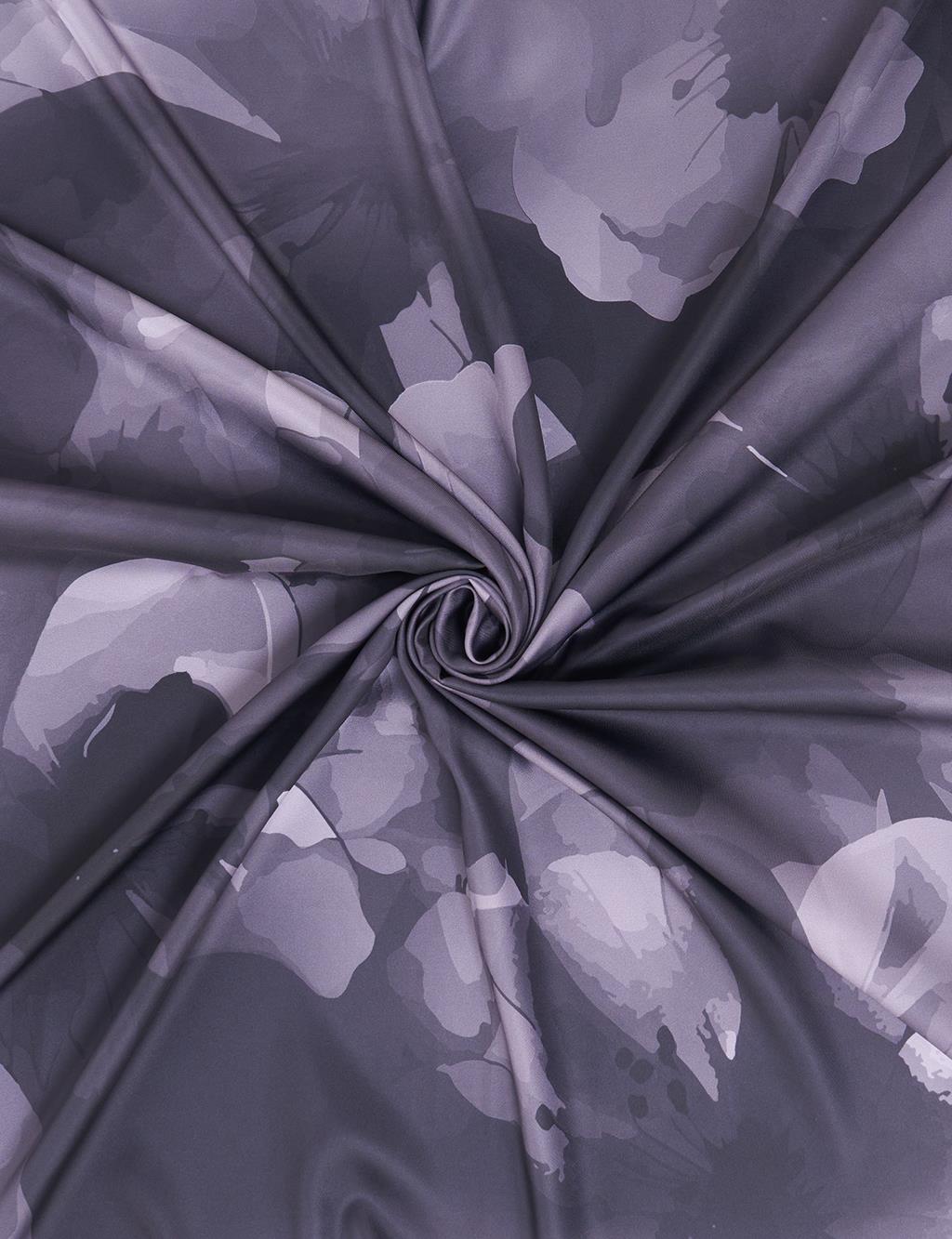 Abstract Floral Scarf Anthracite