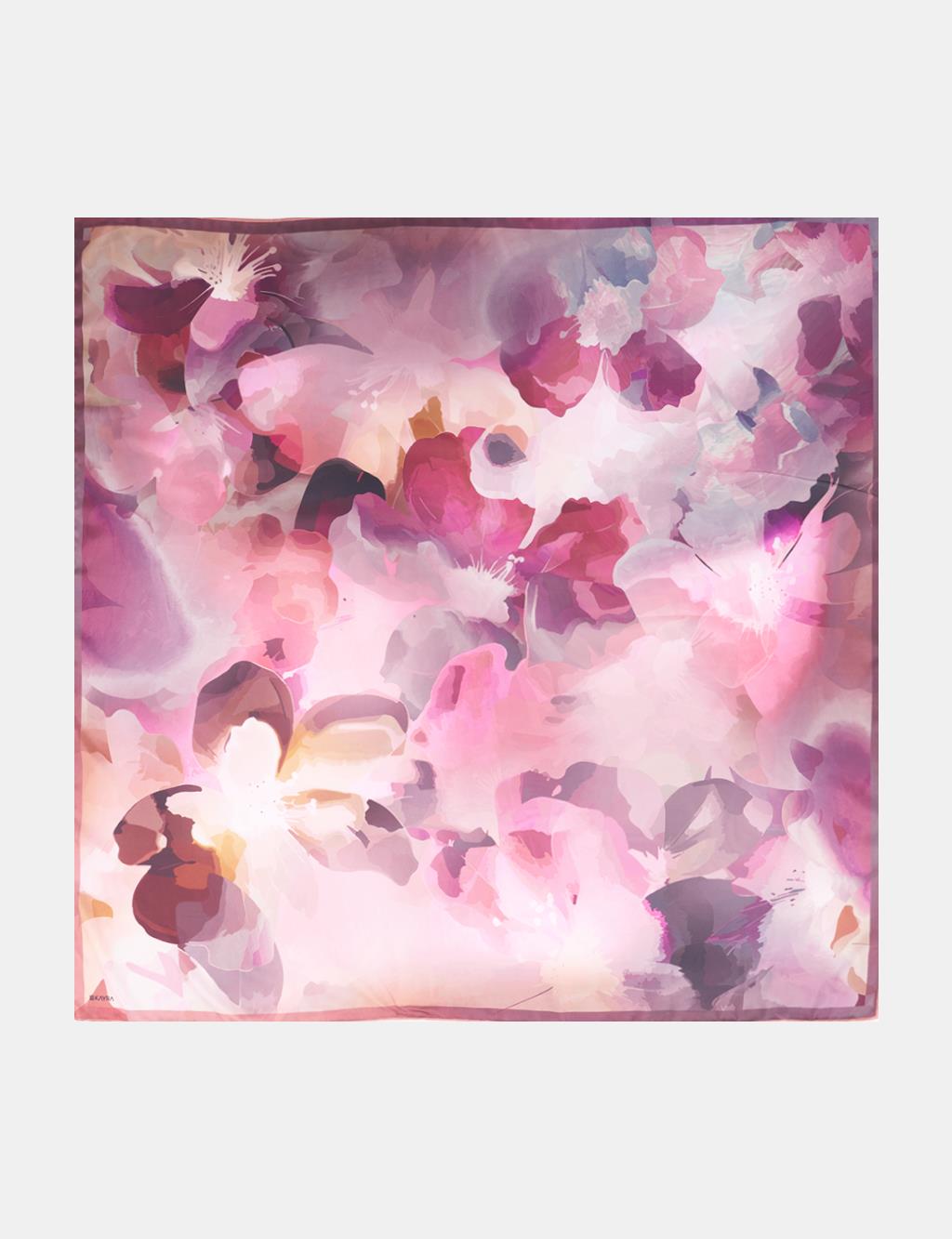 Abstract Floral Scarf Salmon