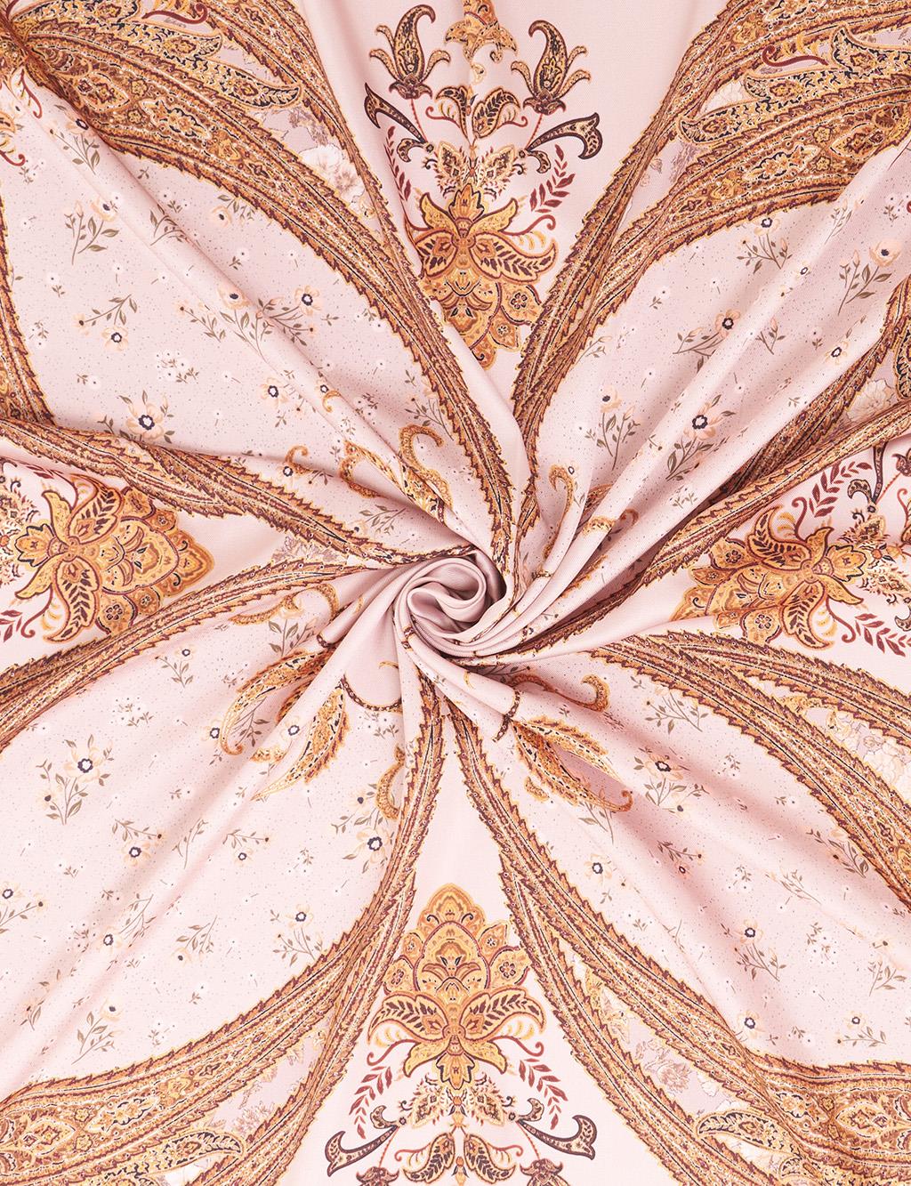 Etnik Desen Eşarp Bej