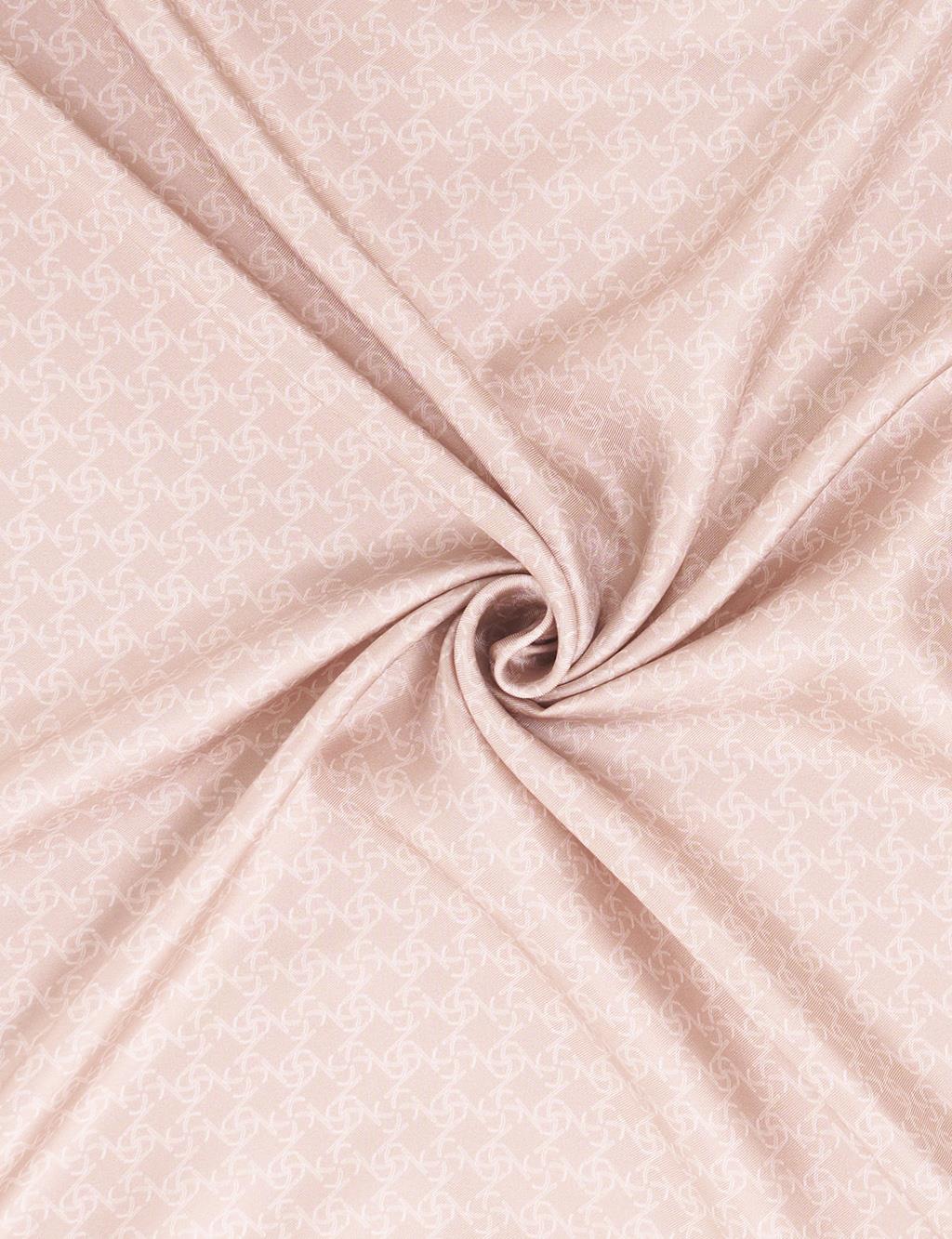 Monogram Pattern Silk Scarf Stone