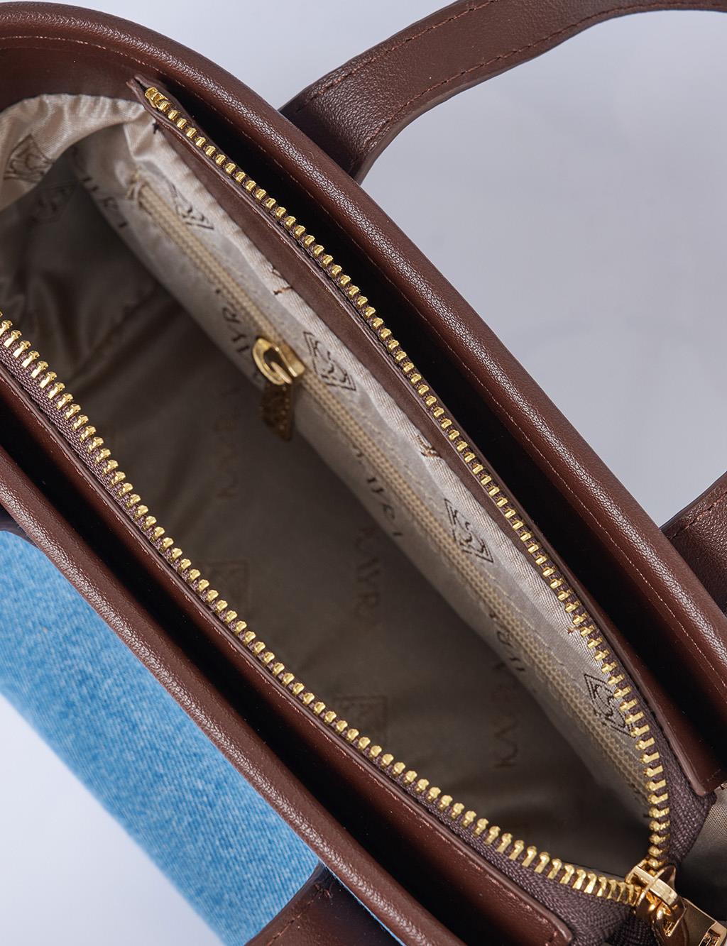 Logo Detailed Denim Bag Indigo