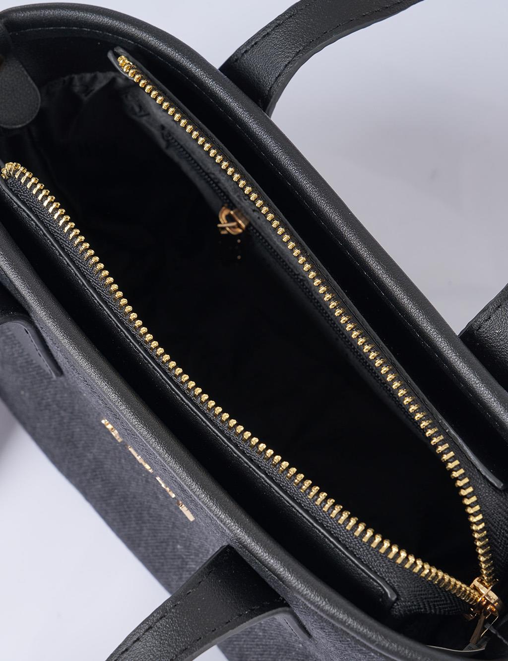 Logo Detailed Denim Bag Anthracite