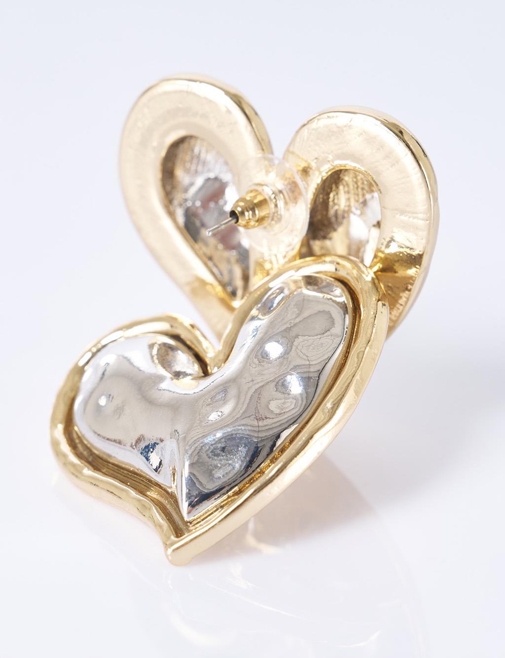 Heart Earrings Gold