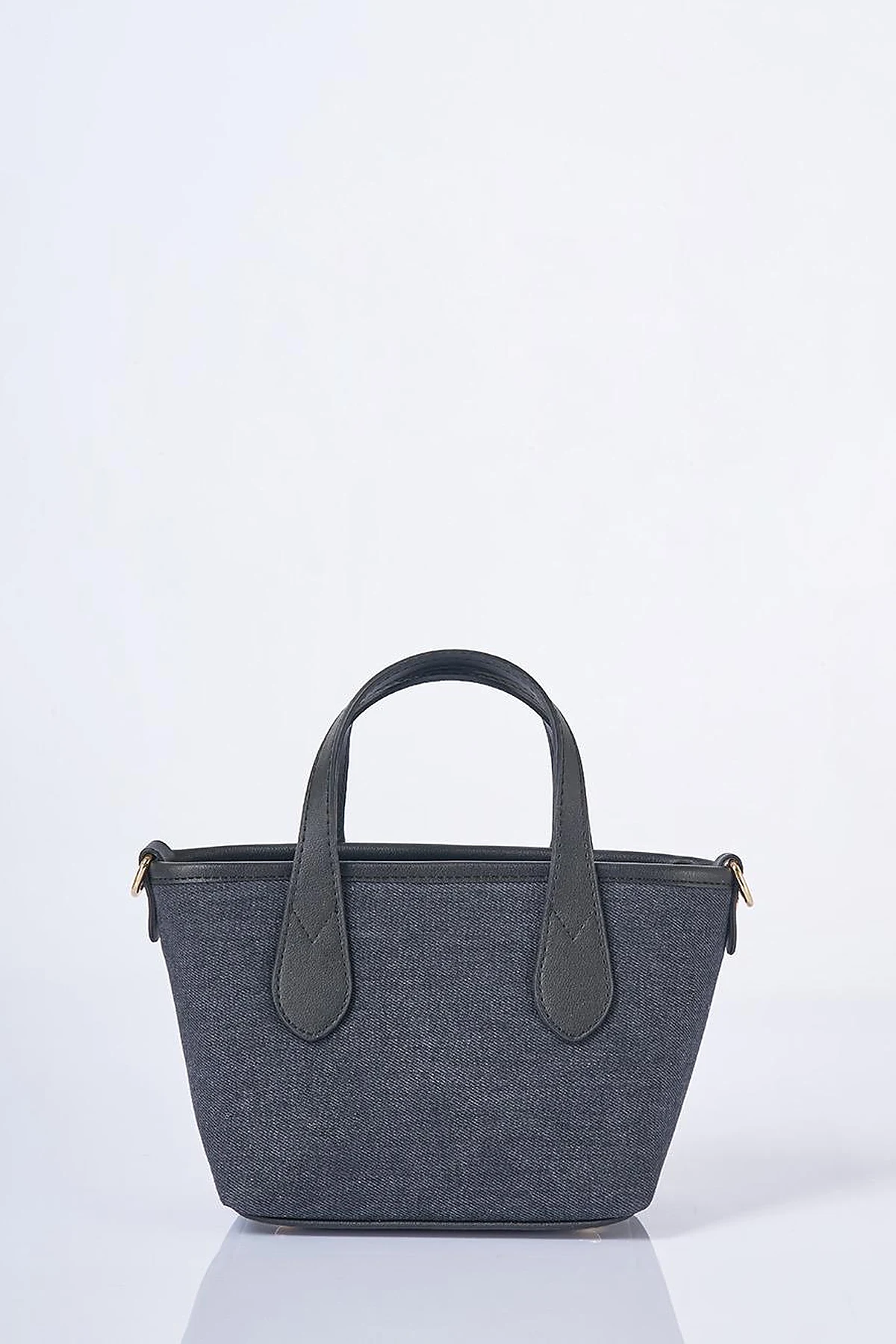 Logo Detailed Denim Bag Anthracite