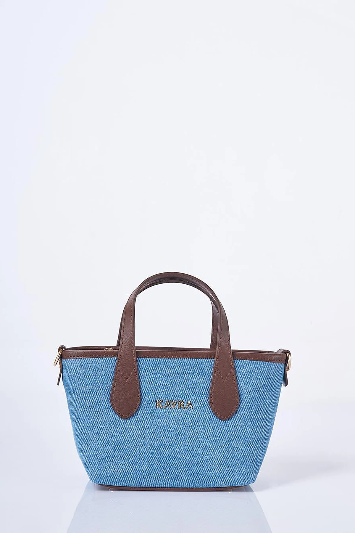 Logo Detailed Denim Bag Indigo