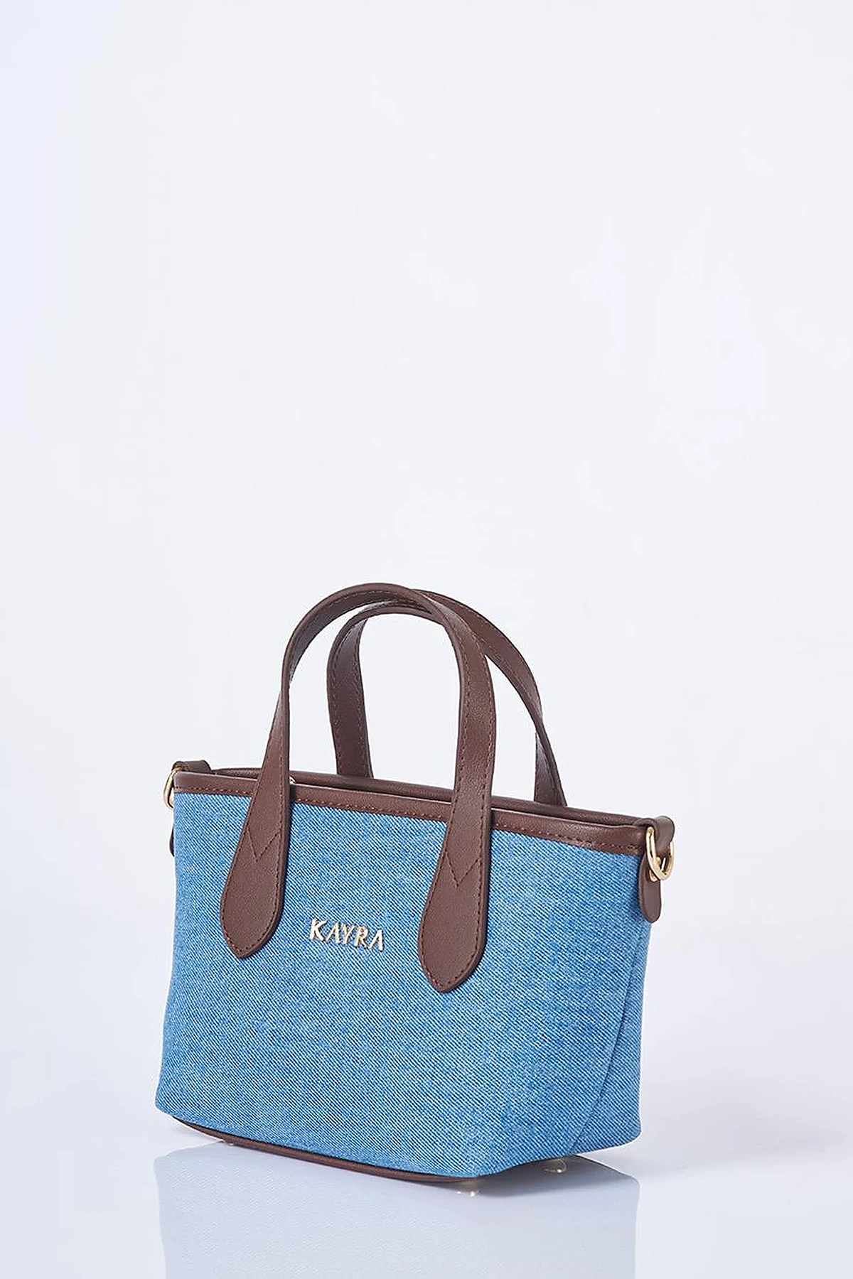 Logo Detailed Denim Bag Indigo