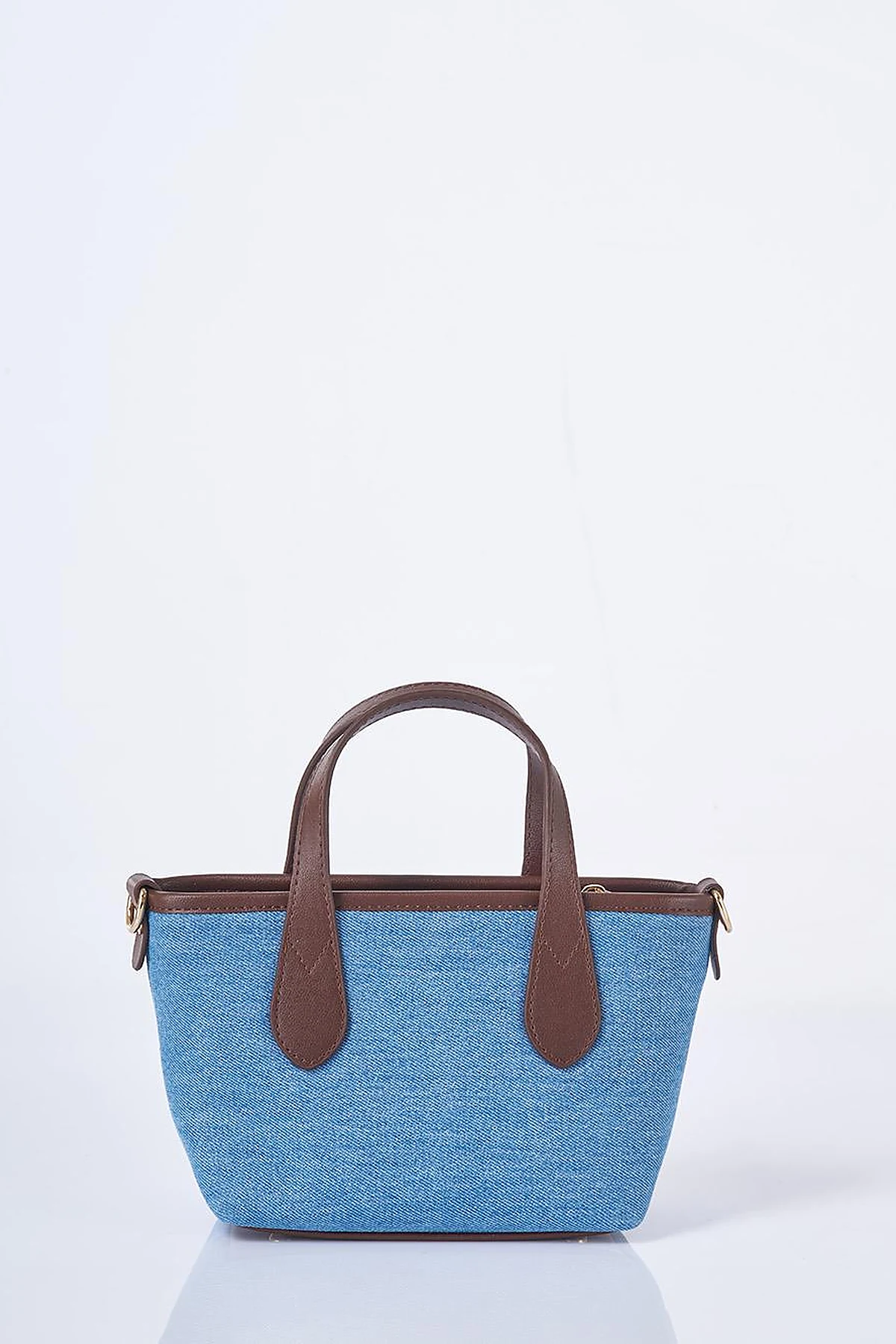 Logo Detailed Denim Bag Indigo