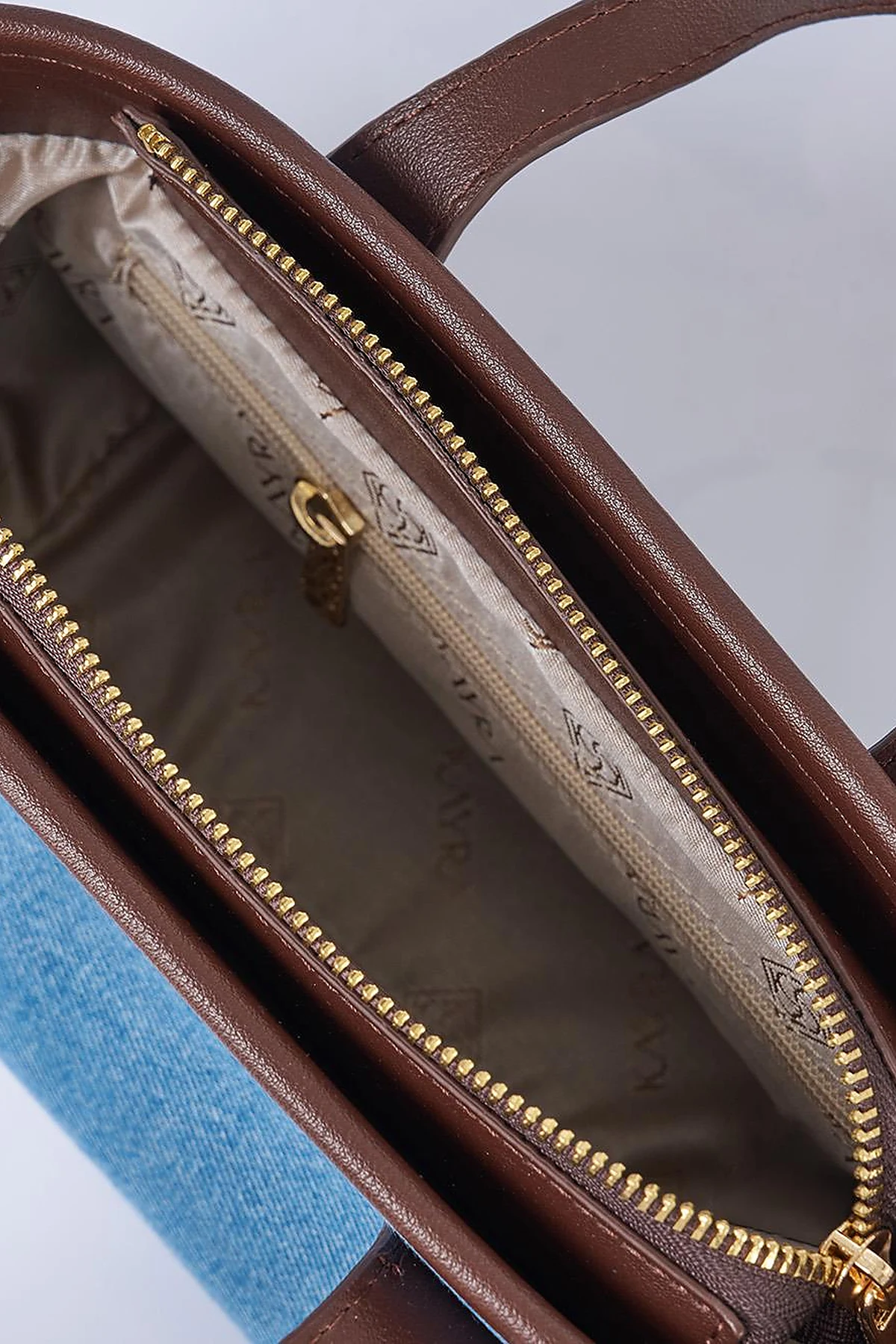 Logo Detailed Denim Bag Indigo