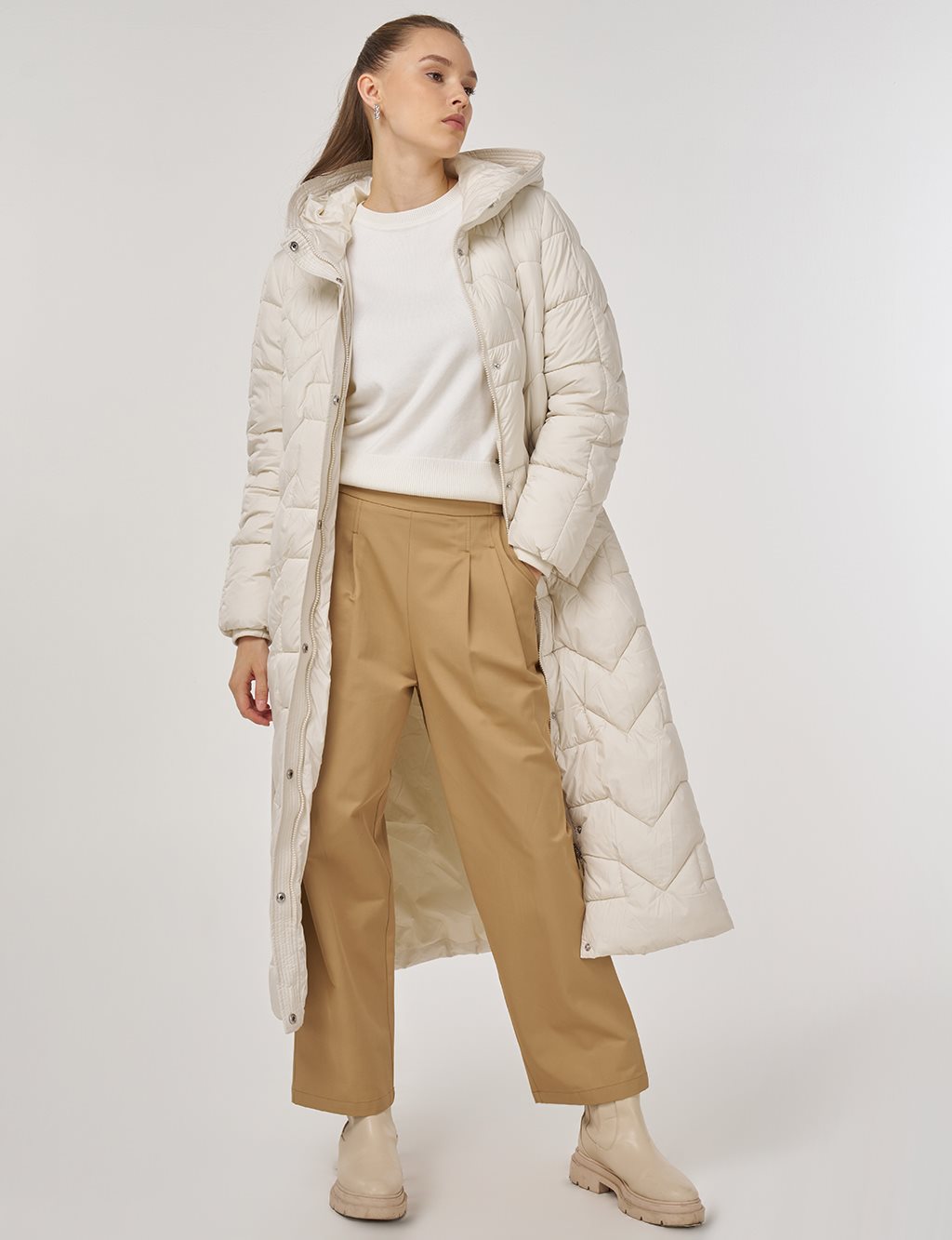 Pocket-Detail Anorak Jacket Ecru