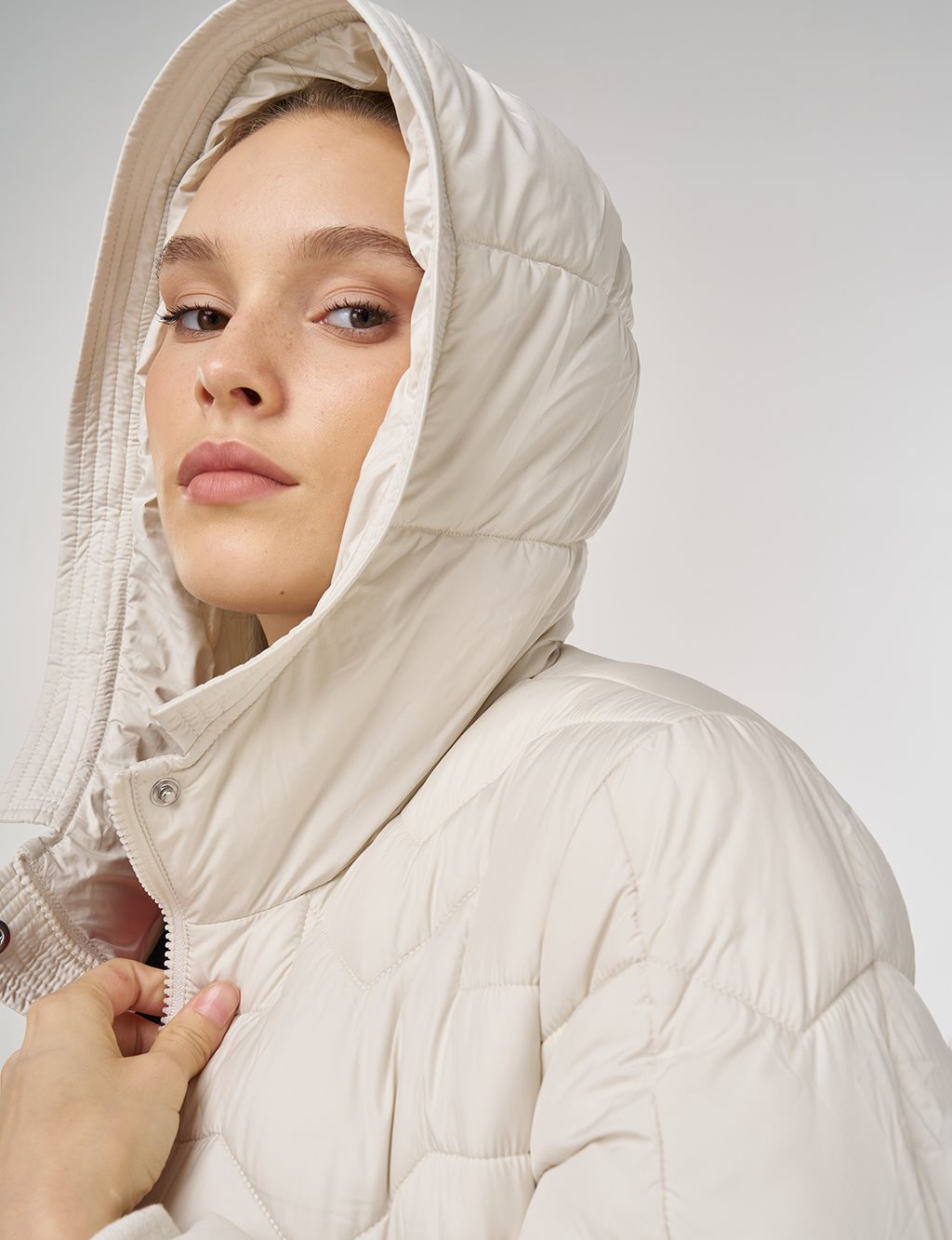 Pocket-Detail Anorak Jacket Ecru