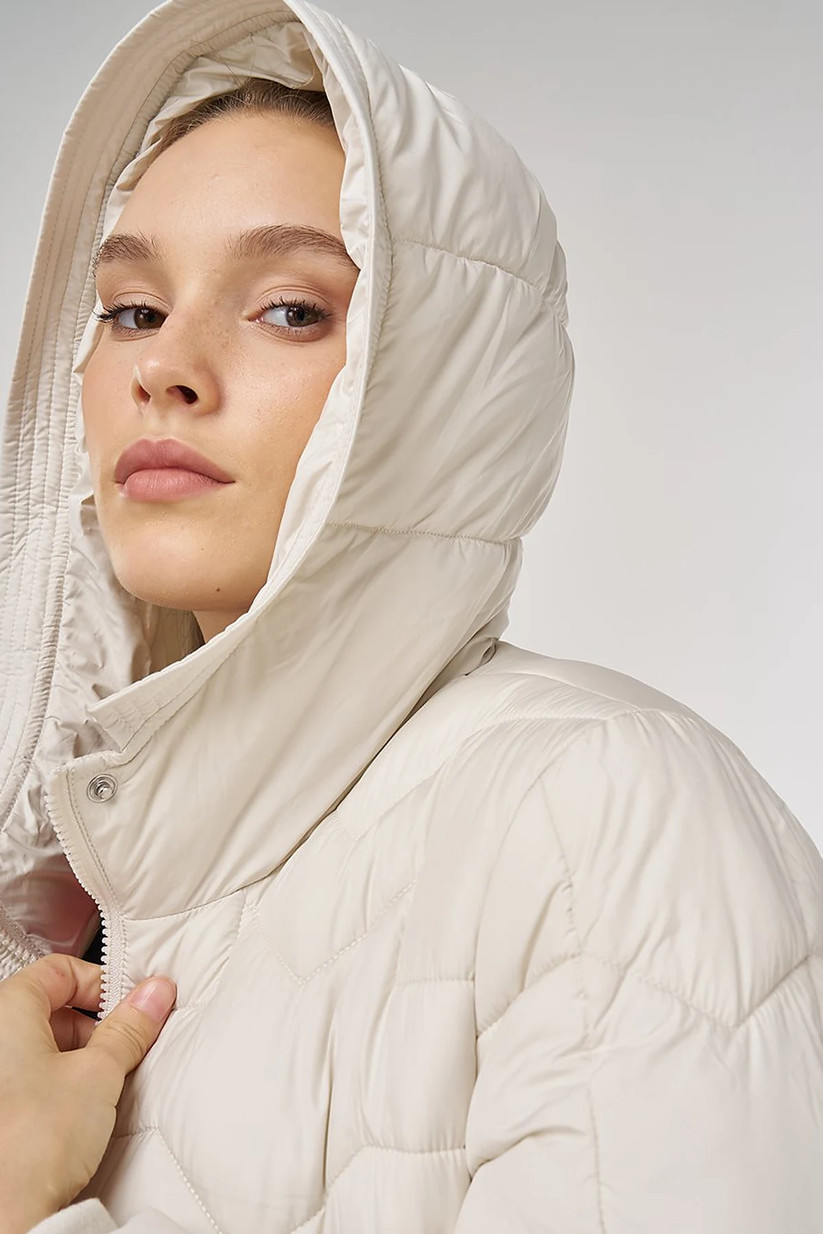 Pocket-Detail Anorak Jacket Ecru