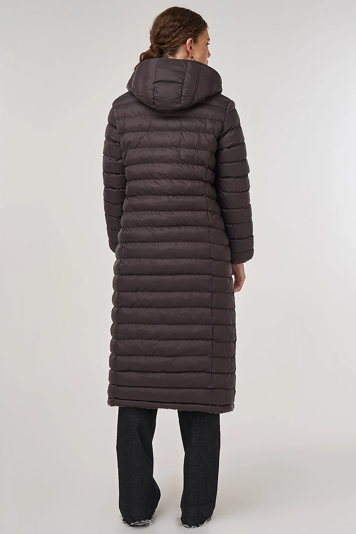 Reversible Hooded Jacket Brown