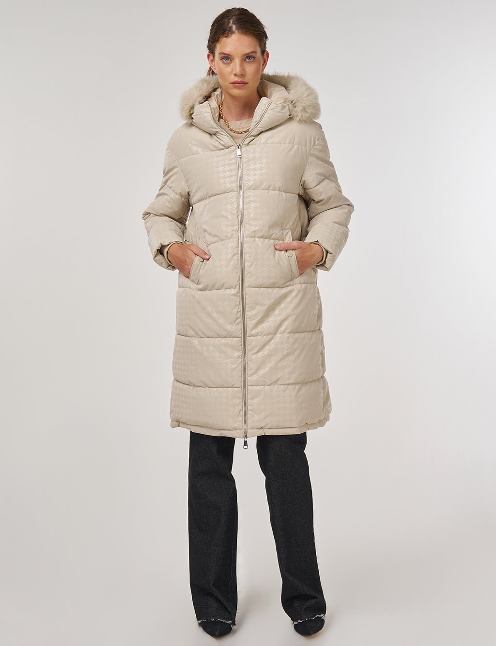 Zip-Up Anorak Jacket Stone 