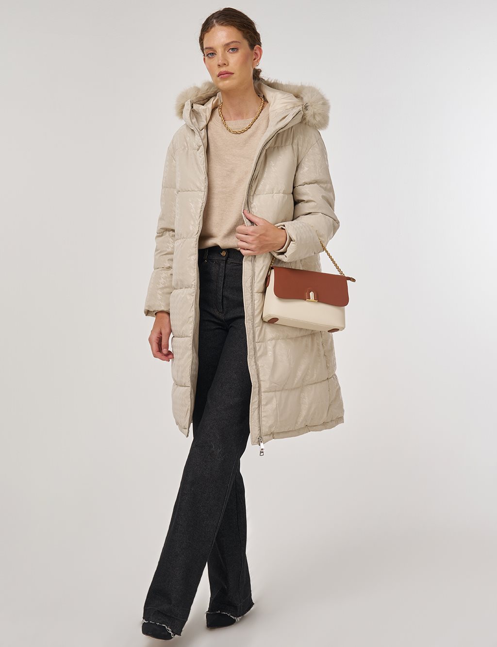 Zip-Up Anorak Jacket Stone 