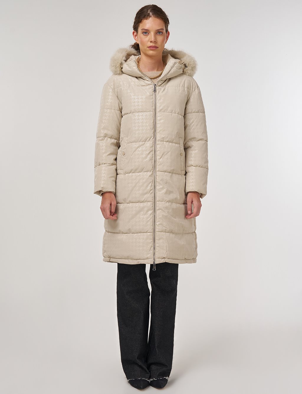 Zip-Up Anorak Jacket Stone 